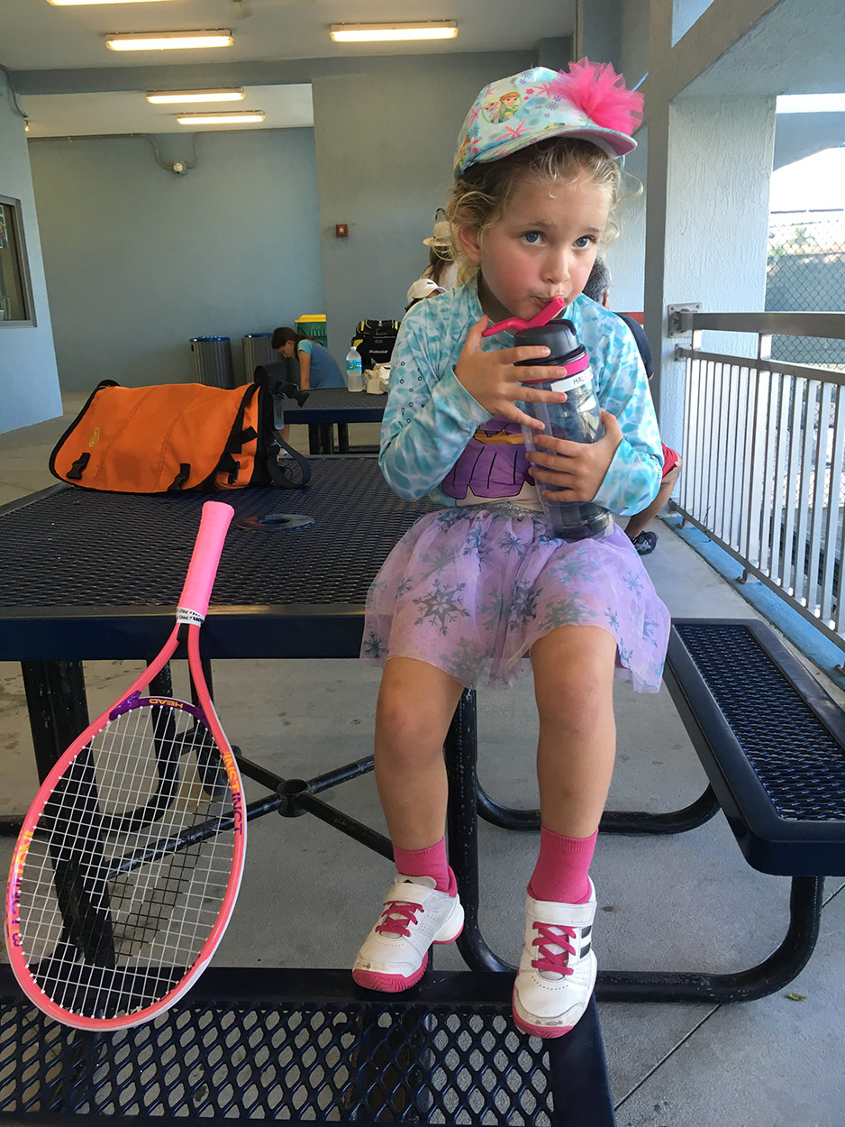 Girl Drinking After Tennis Sun Pop Life